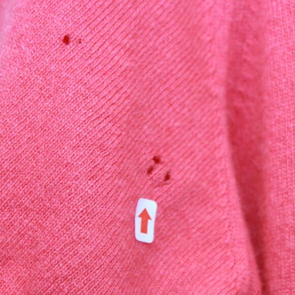 Neiman Marcus 100% Cashmere Pink Sweater Short Sleeve Cozy Preppy Scotland Large - Picture 4 of 6